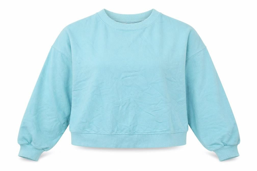 Womens UK Size L Pull&Bear Blue Pullover Sweatshirt