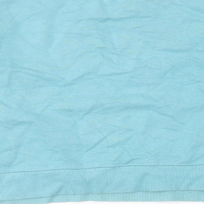 Womens UK Size L Pull&Bear Blue Pullover Sweatshirt