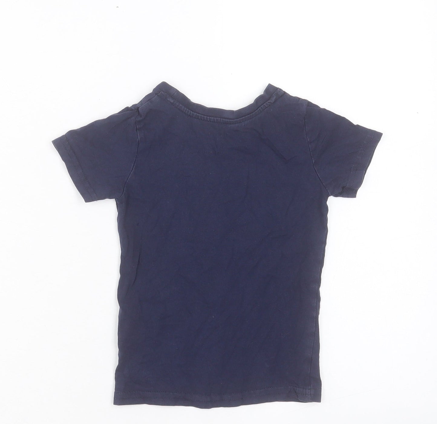 Primark Boys Blue Cotton Basic T-Shirt Size 24 Months Crew Neck Pullover - Fun Like Dad. 24-36 Months