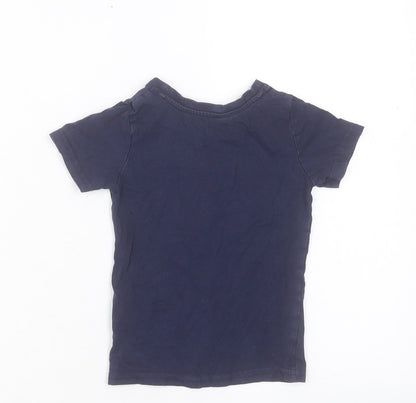 Primark Boys Blue Cotton Basic T-Shirt Size 24 Months Crew Neck Pullover - Fun Like Dad. 24-36 Months