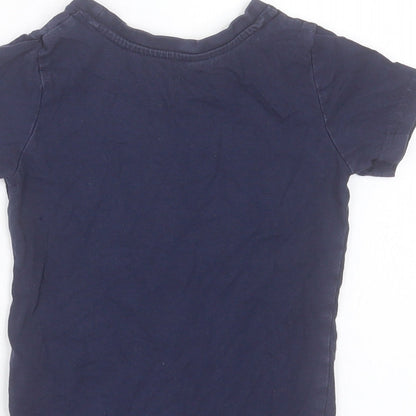 Primark Boys Blue Cotton Basic T-Shirt Size 24 Months Crew Neck Pullover - Fun Like Dad. 24-36 Months