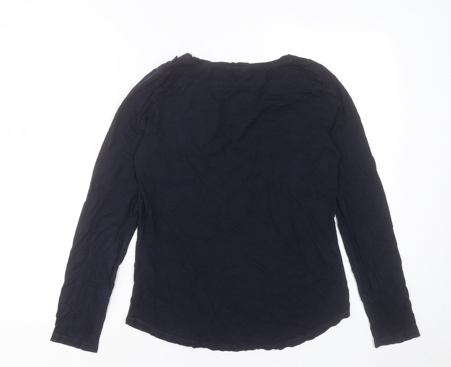 Autograph Womens Blue Modal Basic T-Shirt Size 12 Crew Neck - Pocket Detail