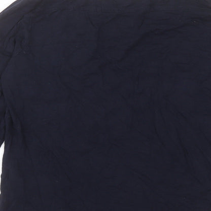 Autograph Womens Blue Modal Basic T-Shirt Size 12 Crew Neck - Pocket Detail