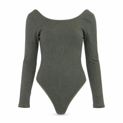F&F Womens Green Viscose Bodysuit One-Piece Size 12 Snap