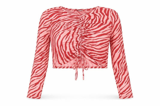 Womens UK Size M Primark Pink Cropped T-Shirt
