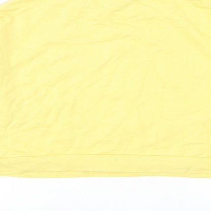 Primark Girls Yellow Cotton Pullover Sweatshirt Size 11-12 Years Pullover - Mickey Mouse Cropped