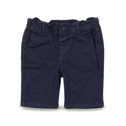 Primark Boys Blue Cotton Cropped Trousers Size 2-3 Years Regular Button