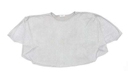 Womens UK Size M Mango Silver Basic Blouse