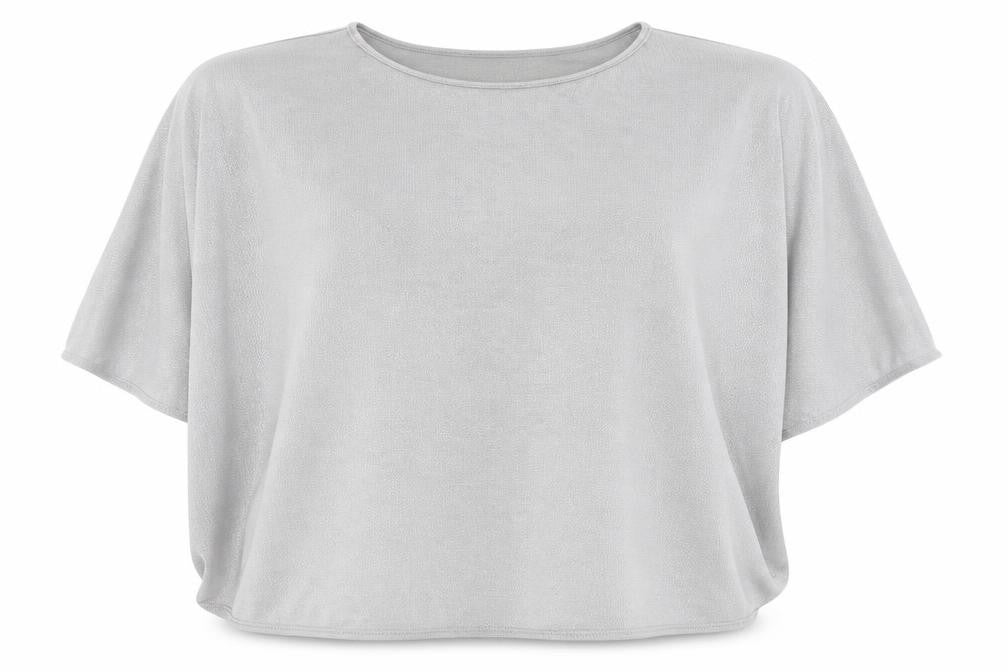 Womens UK Size M Mango Silver Basic Blouse