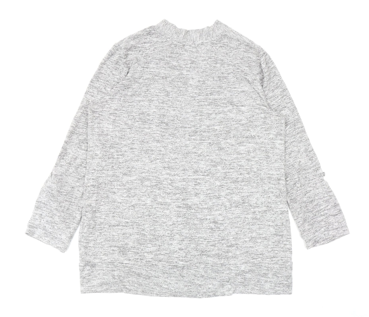 Womens UK Size 14 Papaya Grey Cardigan Jumper