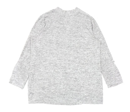 Womens UK Size 14 Papaya Grey Cardigan Jumper