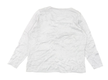 Womens UK Size L BONMARCHE Silver Pullover Jumper