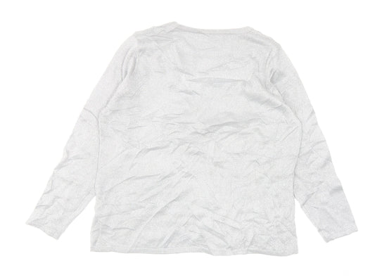 Womens UK Size L BONMARCHE Silver Pullover Jumper