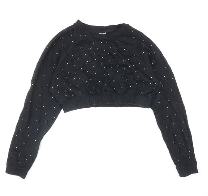 Womens UK Size 12 ASOS Black Pullover Sweatshirt