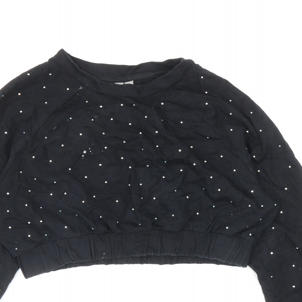 Womens UK Size 12 ASOS Black Pullover Sweatshirt