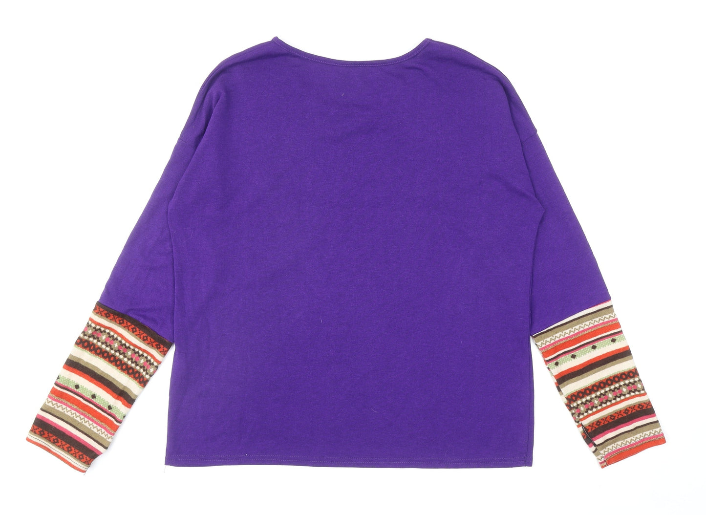 Womens UK Size L Preworn Purple Pullover Jumper