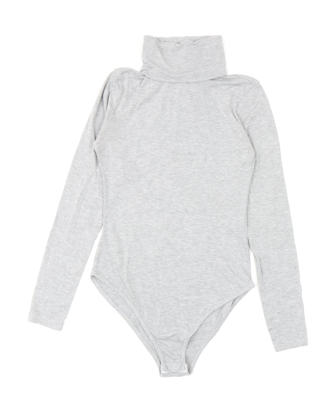 PRETTYLITTLETHING Womens Grey Viscose Bodysuit One-Piece Size 6 L9 in Snap