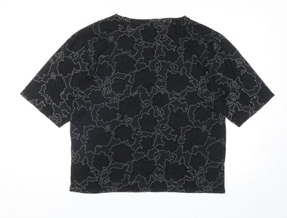 Womens UK Size S Topshop Black Basic T-Shirt
