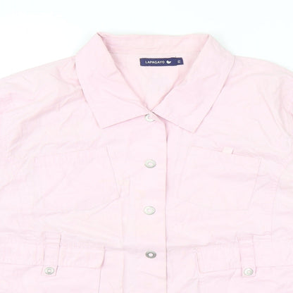 Lapagayo Womens Pink Jacket Size 14 Snap