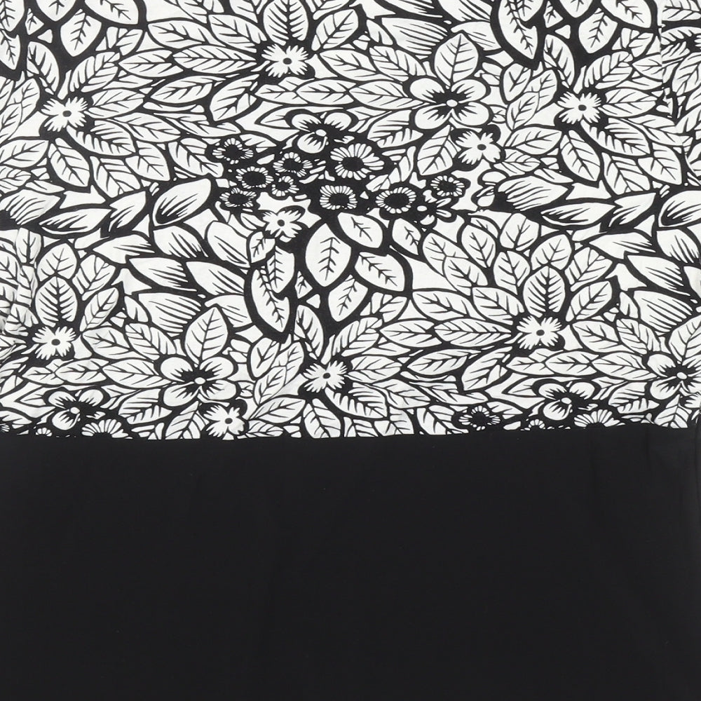 Womens UK Size 14 BASSINI Black Basic Blouse