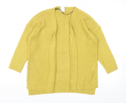 Womens UK Size M VERO MODA Yellow Cardigan Jumper