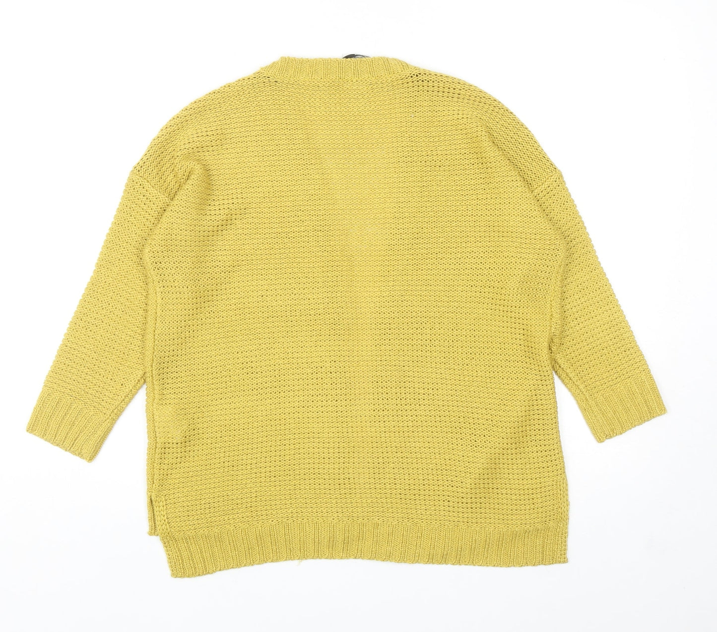 Womens UK Size M VERO MODA Yellow Cardigan Jumper