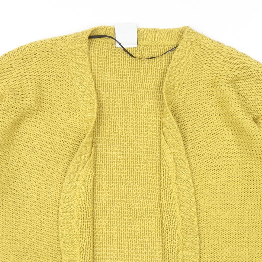 Womens UK Size M VERO MODA Yellow Cardigan Jumper