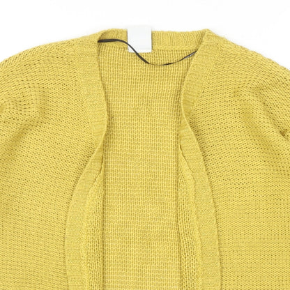 Womens UK Size M VERO MODA Yellow Cardigan Jumper