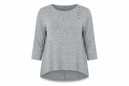 COIN 1804 Womens Blue Scoop Neck Viscose Pullover Jumper Size L