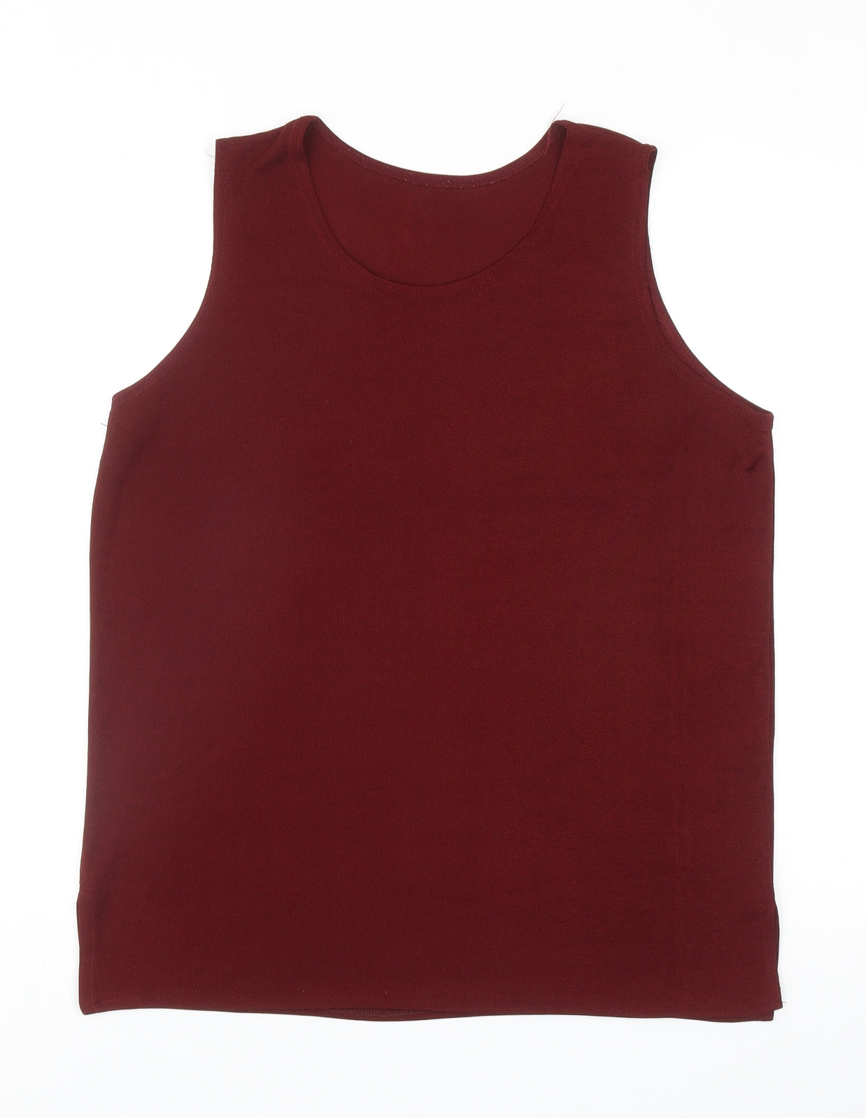 Womens UK Size XL Preworn Red Basic Tank