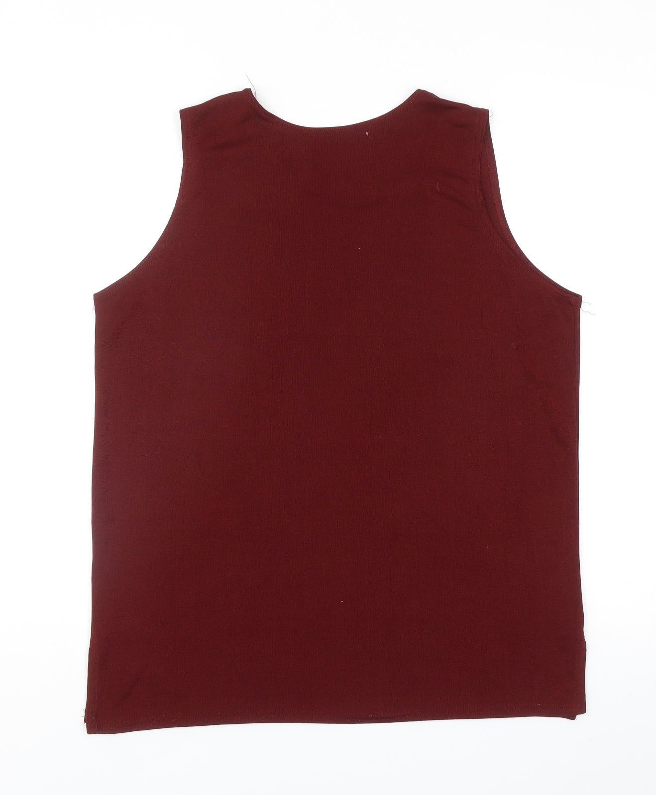 Womens UK Size XL Preworn Red Basic Tank