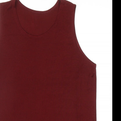Womens UK Size XL Preworn Red Basic Tank