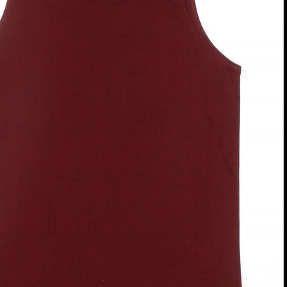 Womens UK Size XL Preworn Red Basic Tank