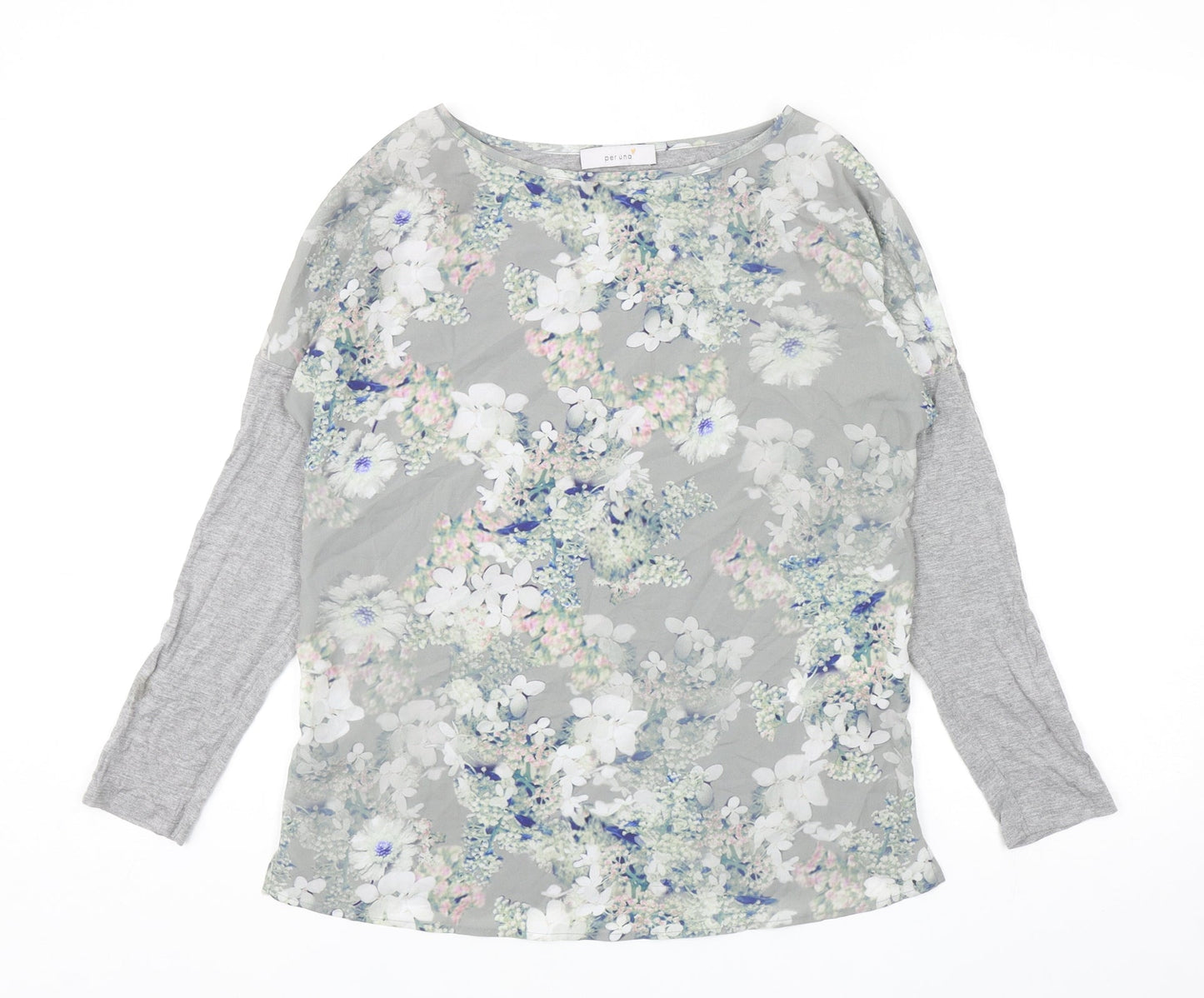 Womens UK Size 8 Per Una Grey Basic Blouse