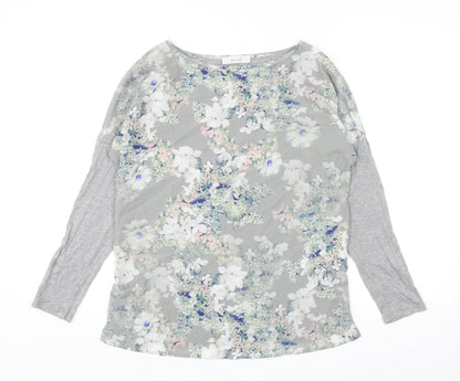 Womens UK Size 8 Per Una Grey Basic Blouse
