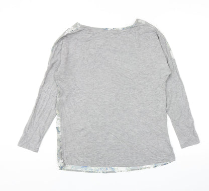 Womens UK Size 8 Per Una Grey Basic Blouse