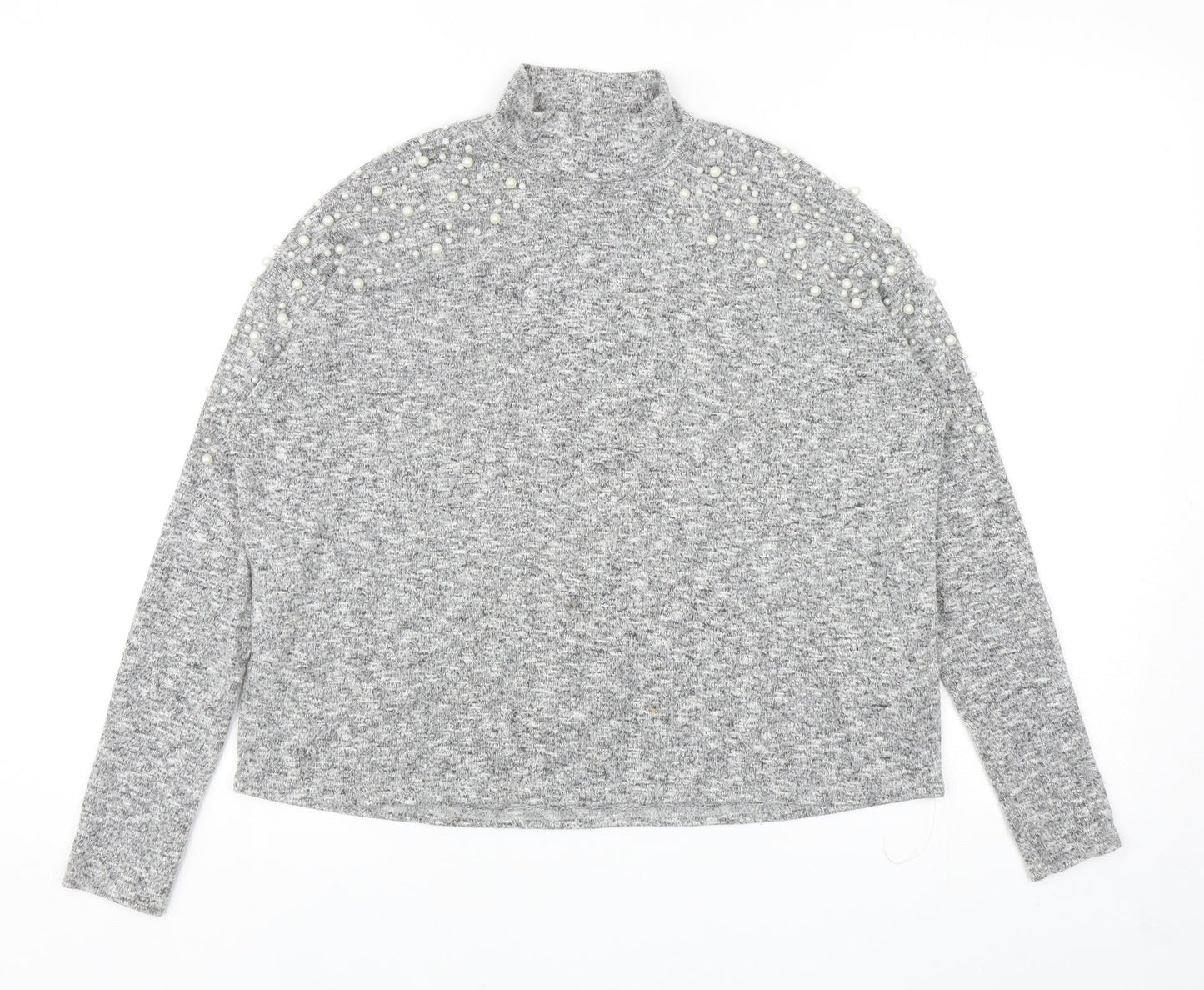 Womens UK Size XS Divided Grey Pullover Jumper