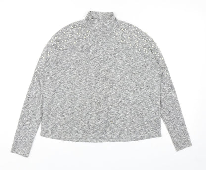 Womens UK Size XS Divided Grey Pullover Jumper