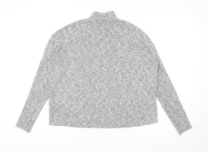 Womens UK Size XS Divided Grey Pullover Jumper