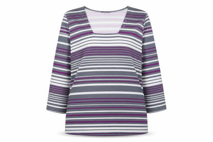 Womens UK Size 12 Alexara Multicoloured Basic T-Shirt
