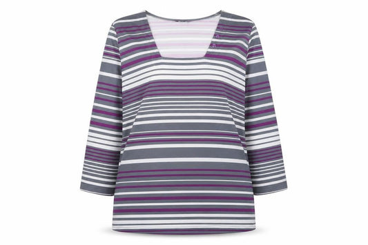 Womens UK Size 12 Alexara Multicoloured Basic T-Shirt