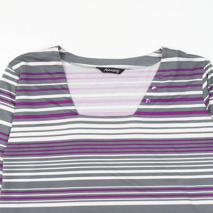 Womens UK Size 12 Alexara Multicoloured Basic T-Shirt
