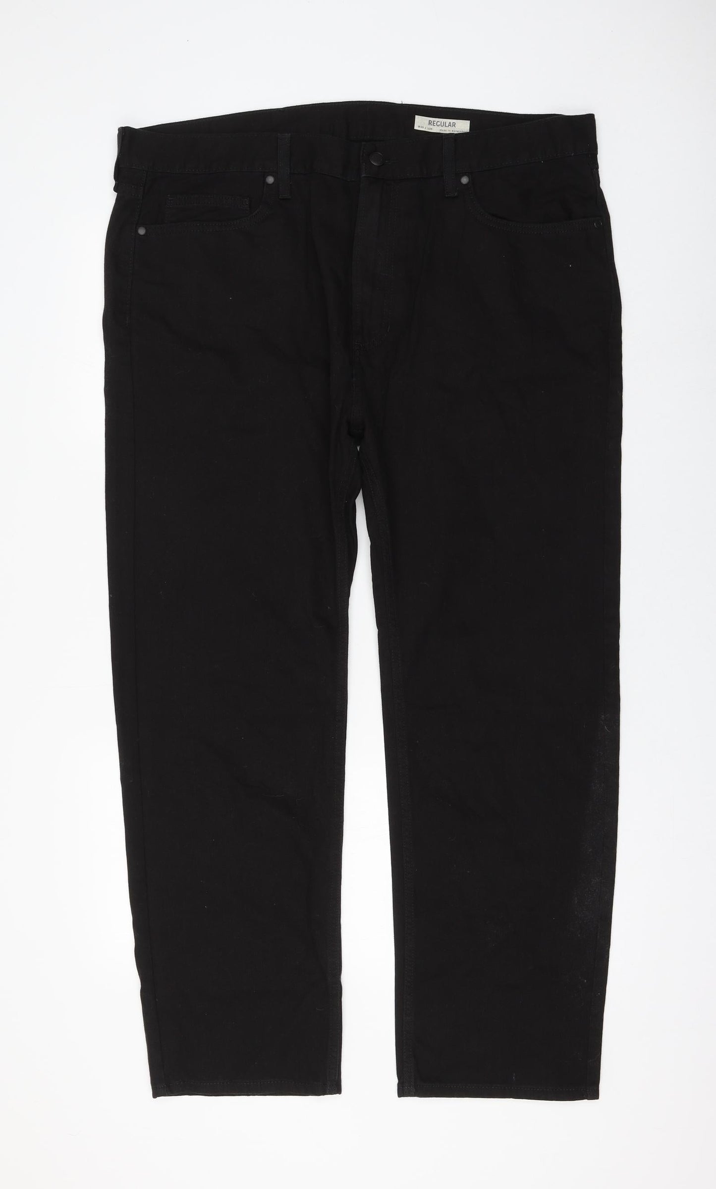 Womens UK Size 40 in Marks and Spencer Regular Fit Straight Black Jeans