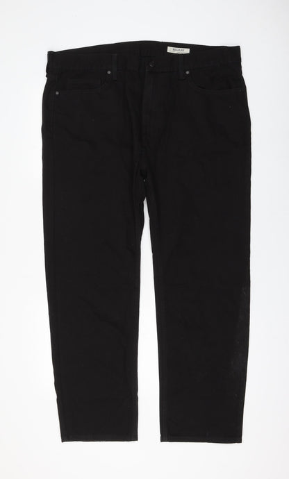 Womens UK Size 40 in Marks and Spencer Regular Fit Straight Black Jeans