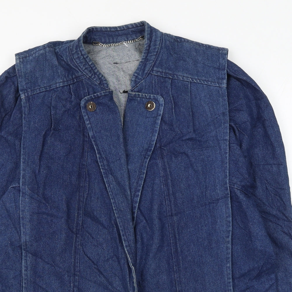 prew Womens Blue Jacket Blazer Size 10 Button