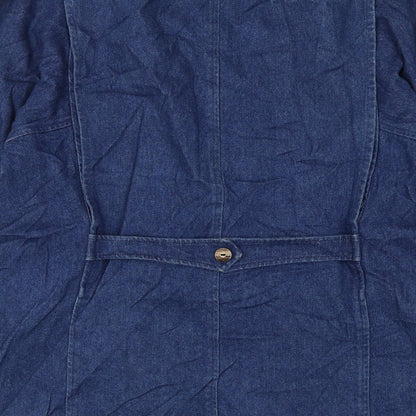 prew Womens Blue Jacket Blazer Size 10 Button