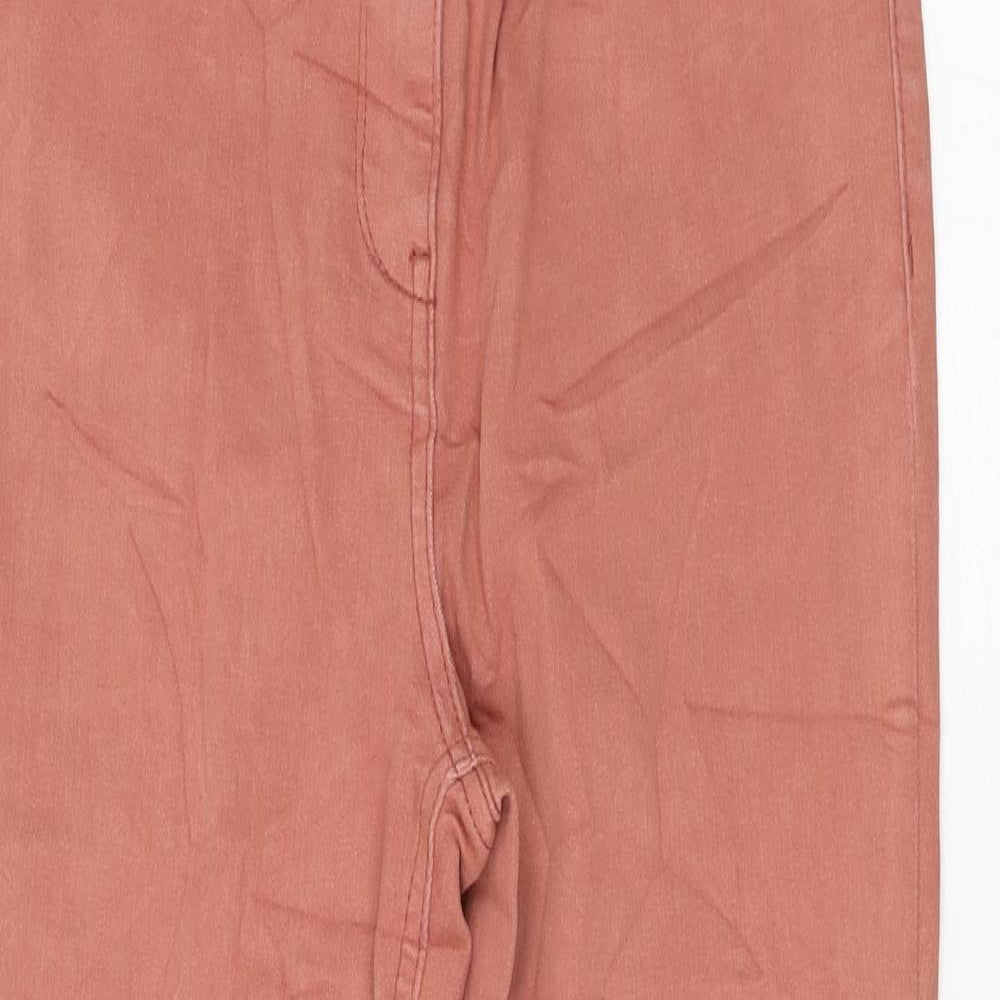 Matalan Womens Pink Cotton Skinny Jeans Size 10 L26 in Regular Zip