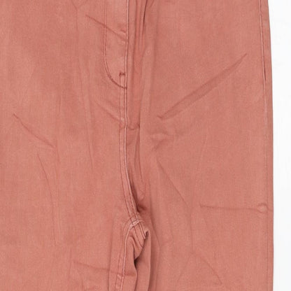 Matalan Womens Pink Cotton Skinny Jeans Size 10 L26 in Regular Zip