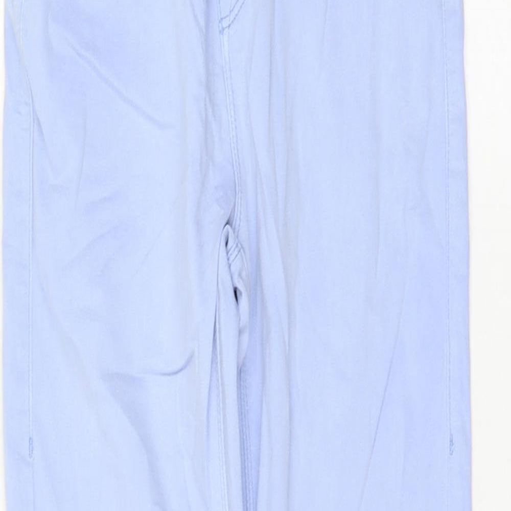 Topshop Womens Blue Cotton Skinny Jeans Size 28 in L30 in Regular Zip