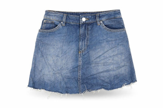 Womens UK Size 8 H&M Mini Denim Skirt
